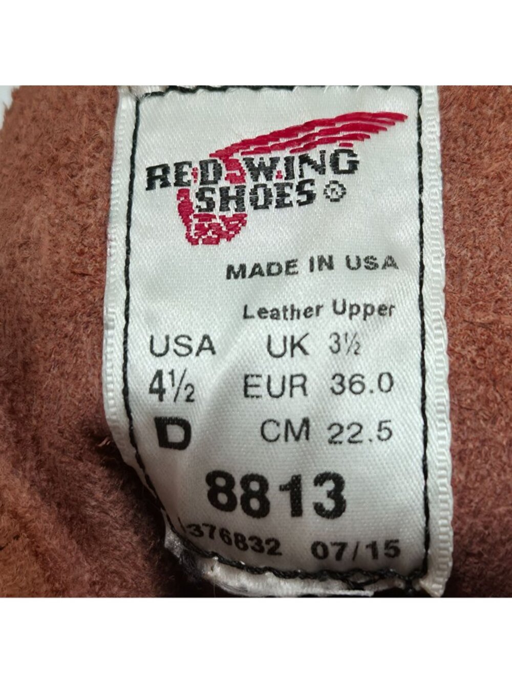 Red Wing 8813 Women's Brown Copper Suede Leather Boots US Size 4.5D Made In USA - Picture 12 of 12
